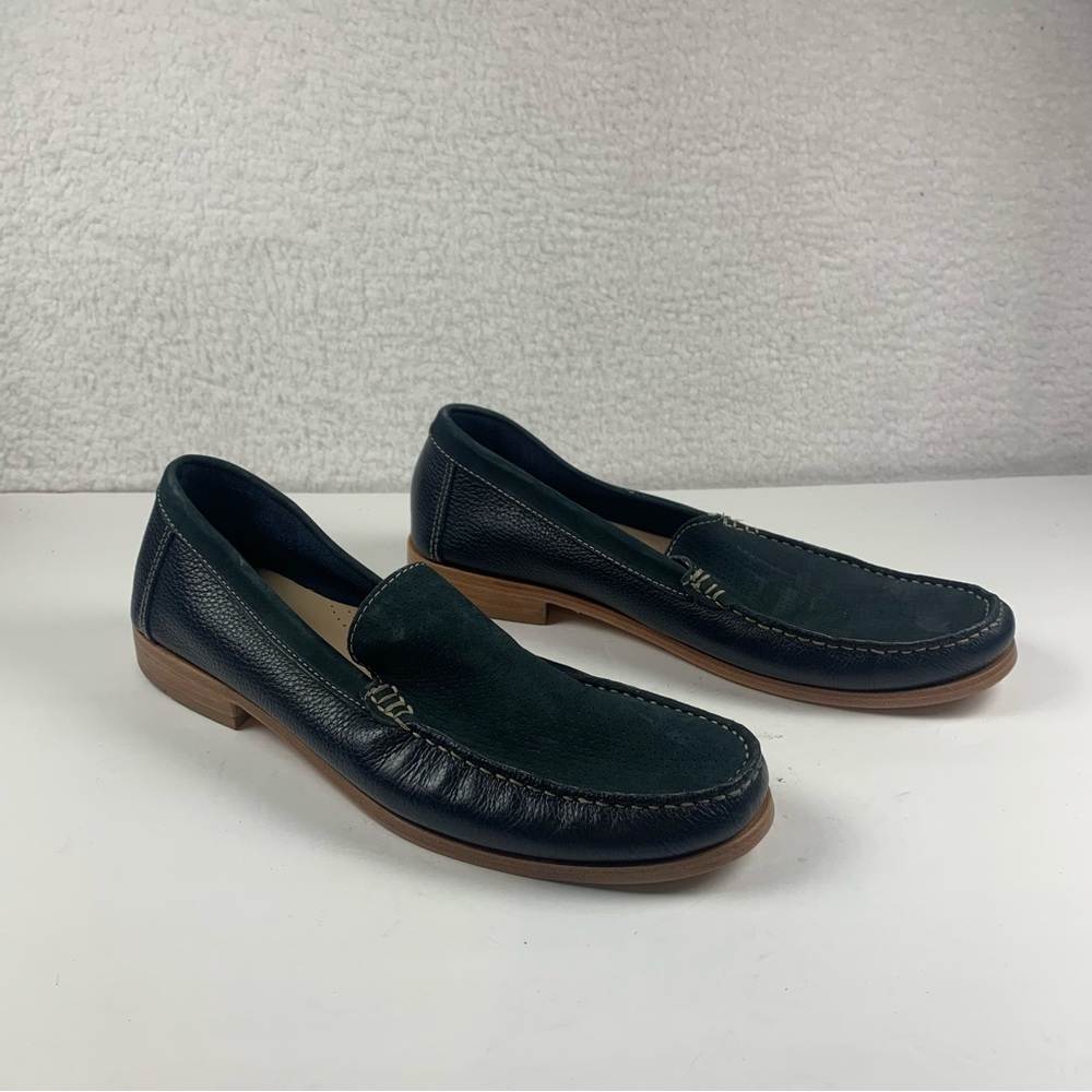 Driver Club USA Cedar Moccasin Loafers‎ Leather Suede Men's Size 12 M Blue 7382